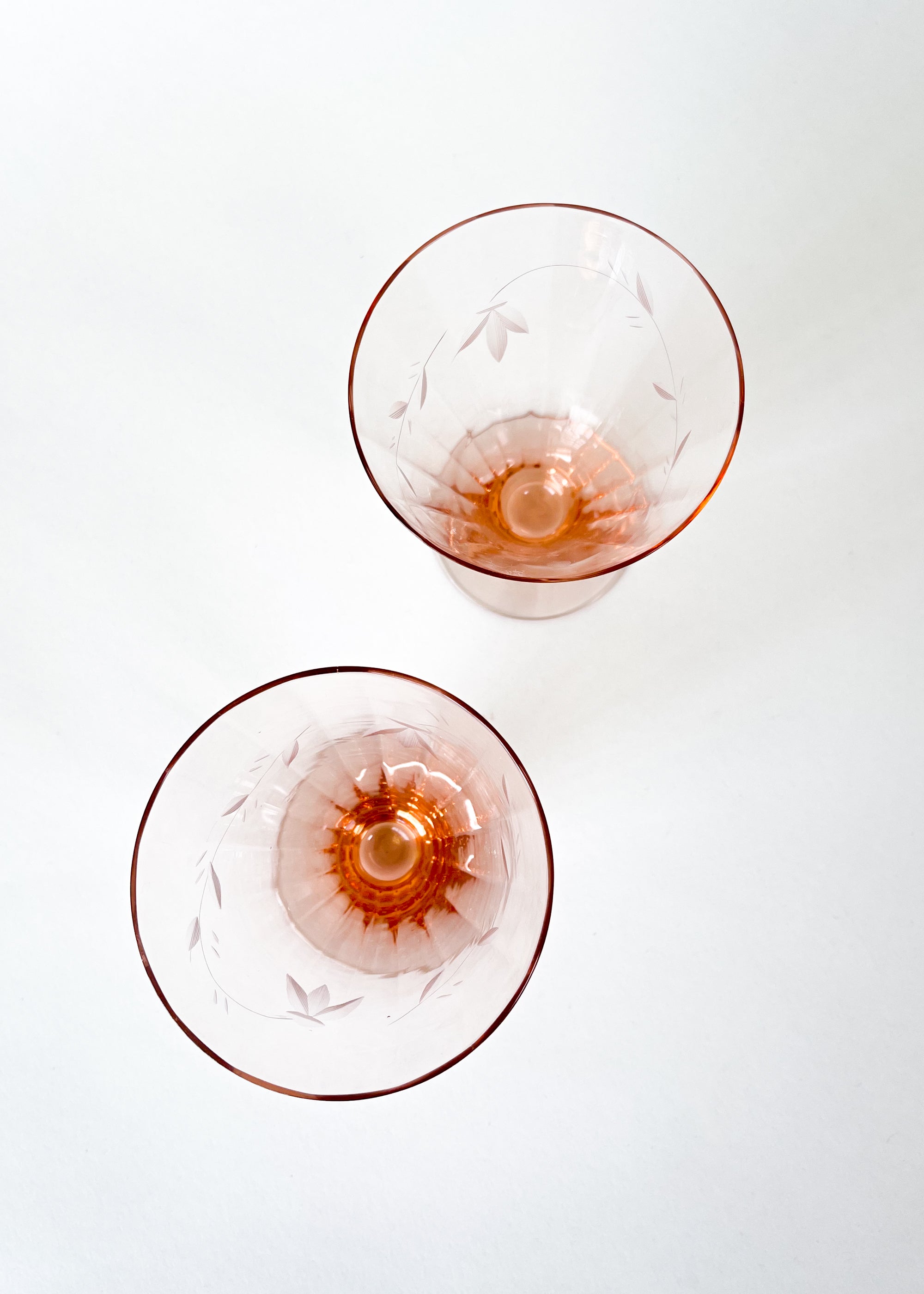 Vintage Pink Floral Glasses