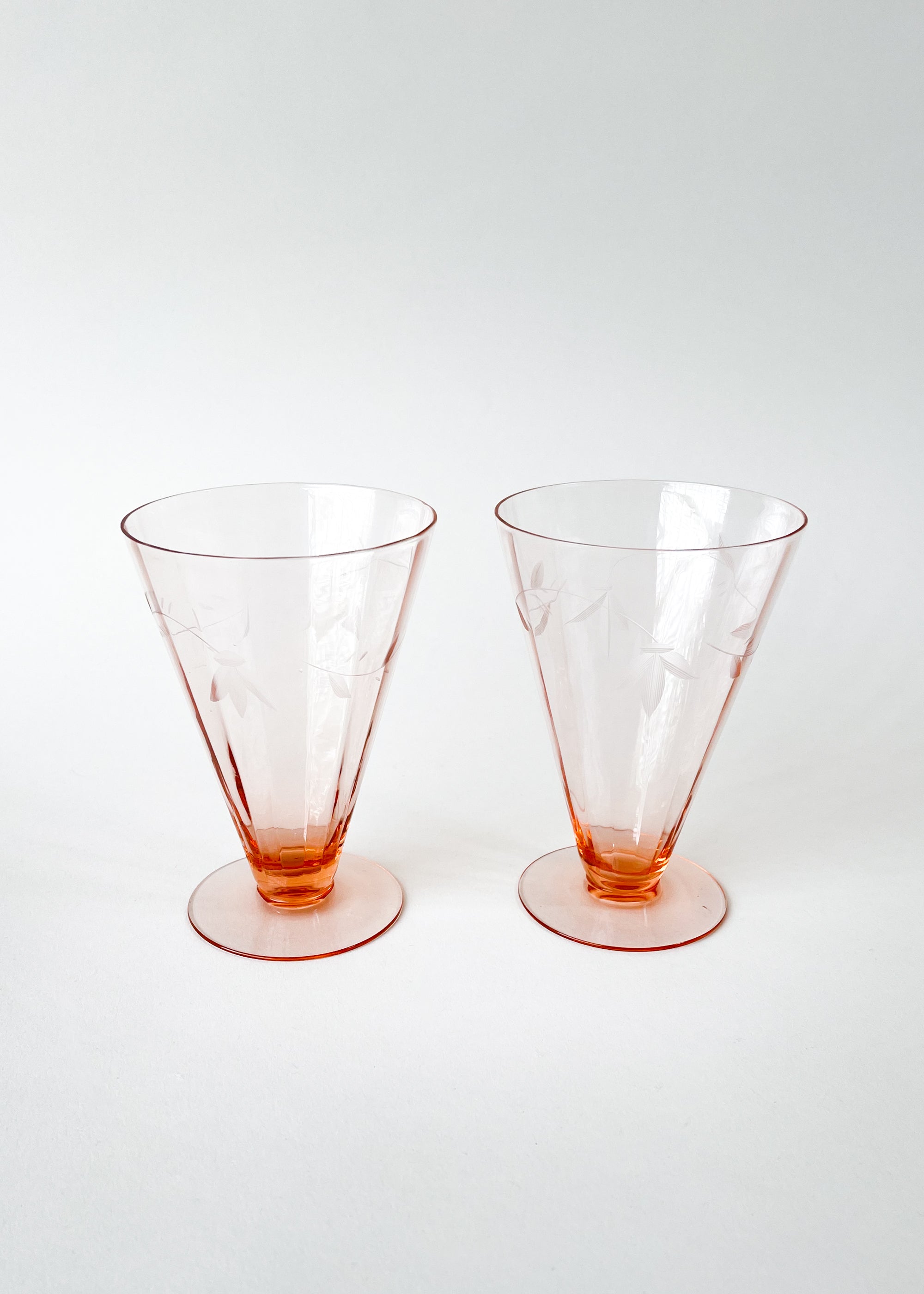 Vintage Pink Floral Glasses