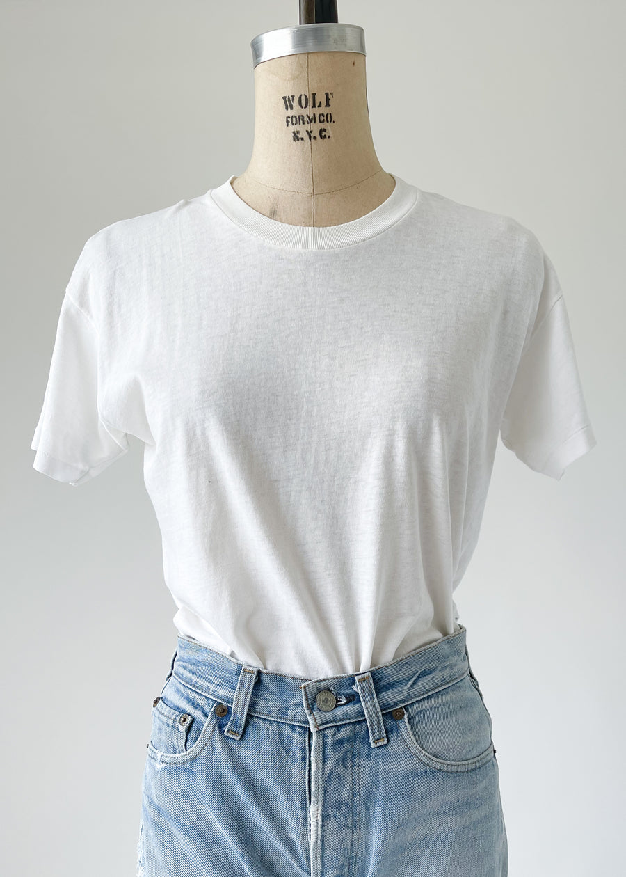 Vintage 1960s Plain White Favorite T-Shirt