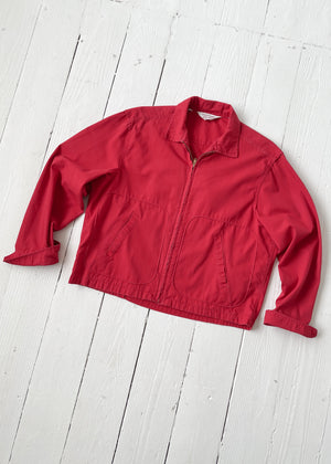 Vintage 1960s BSA Red Windbreaker Jacket