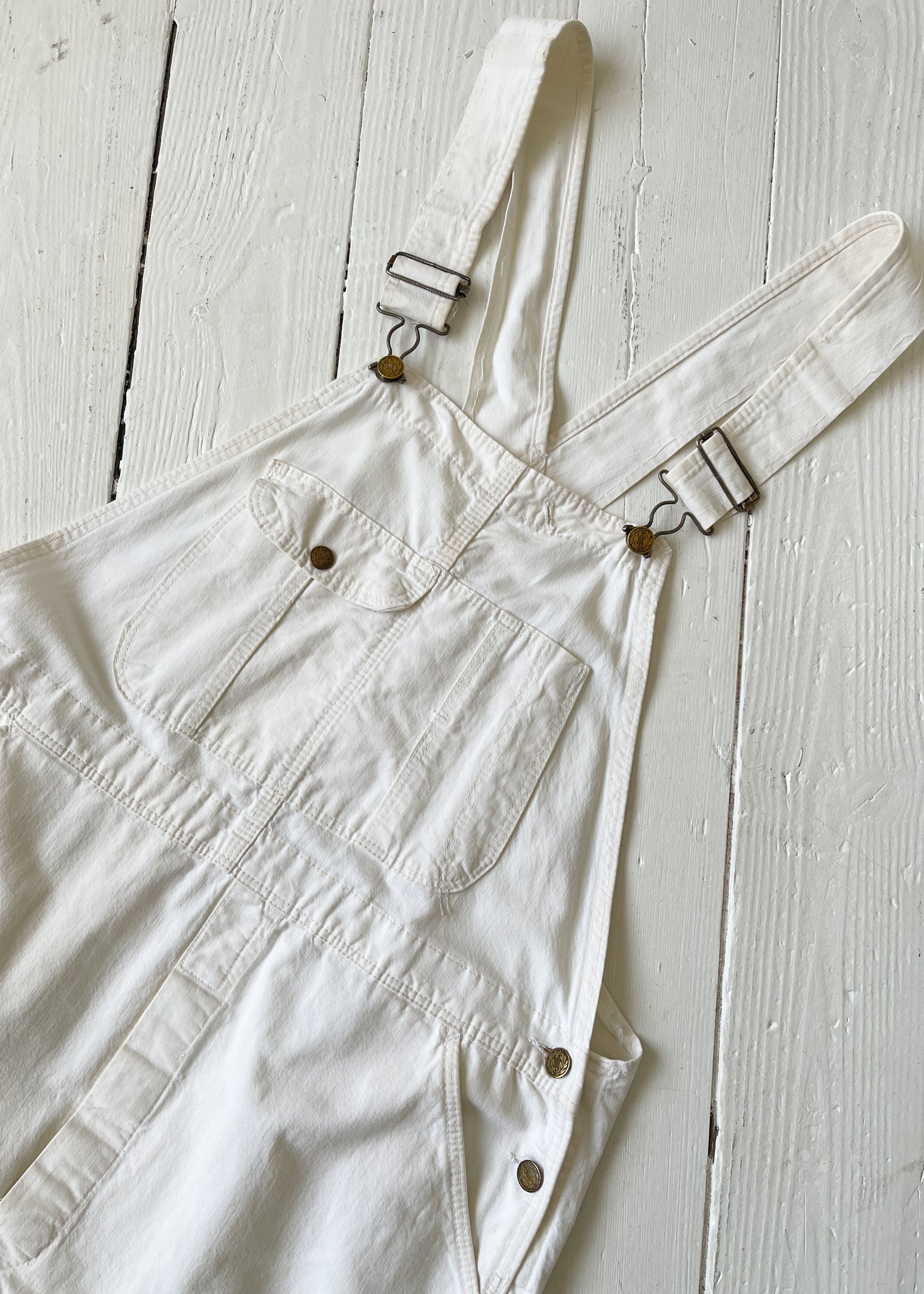 Vintage 1960s White Overalls