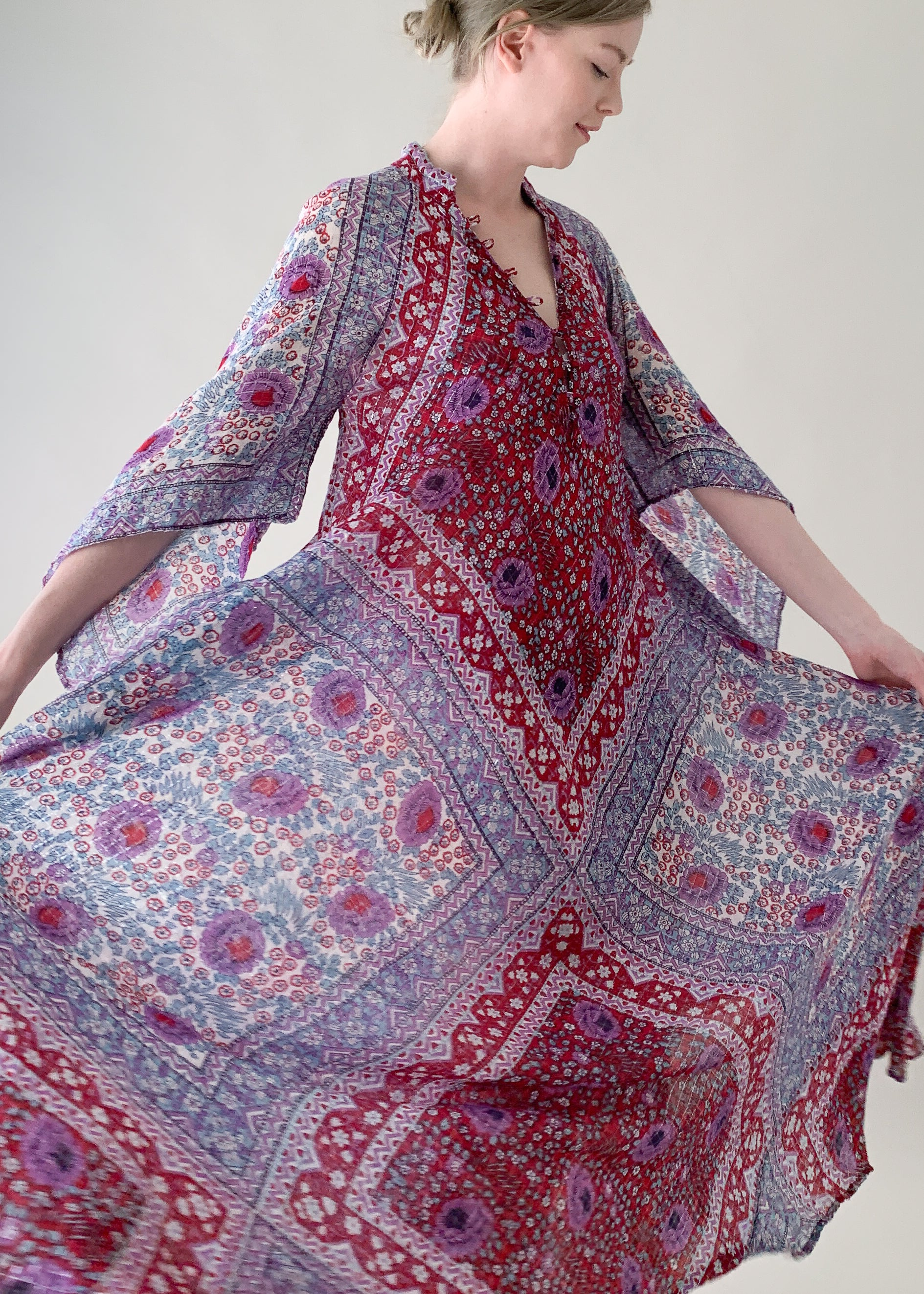 Vintage 1970s Adini Sultana Cotton Caftan