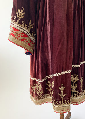 Vintage 1970s Afghani Velvet Dress