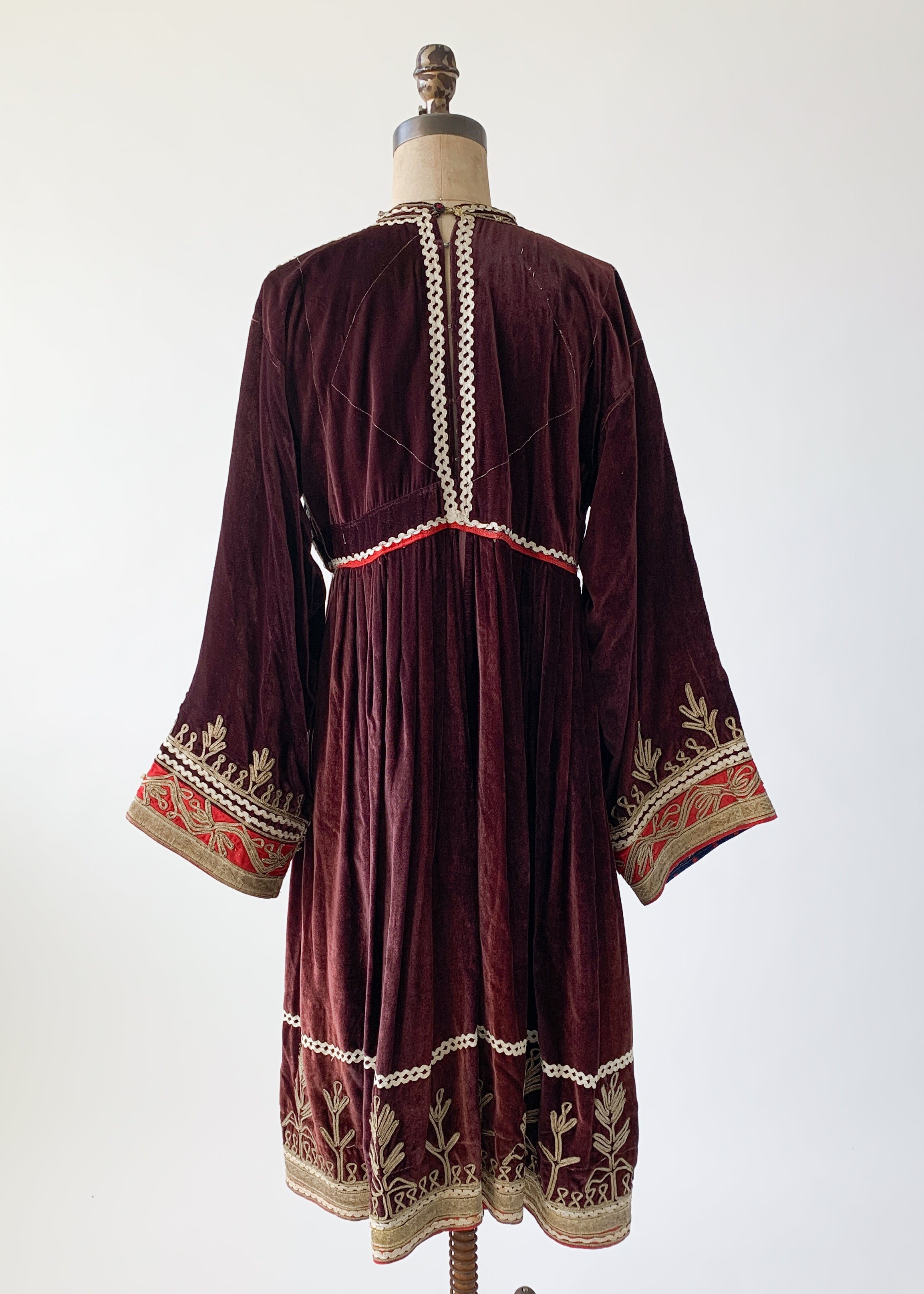 Vintage 1970s Afghani Velvet Dress