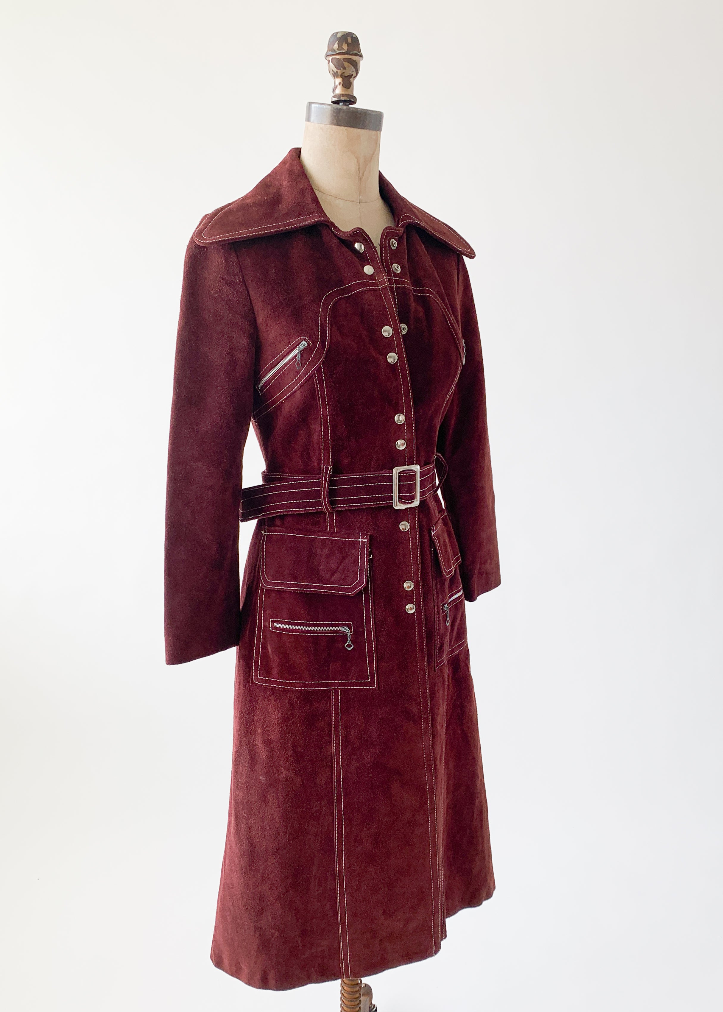 Vintage 1960s Biba Suede Coat