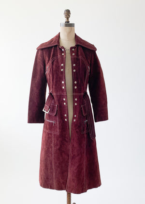 Vintage 1960s Biba Suede Coat