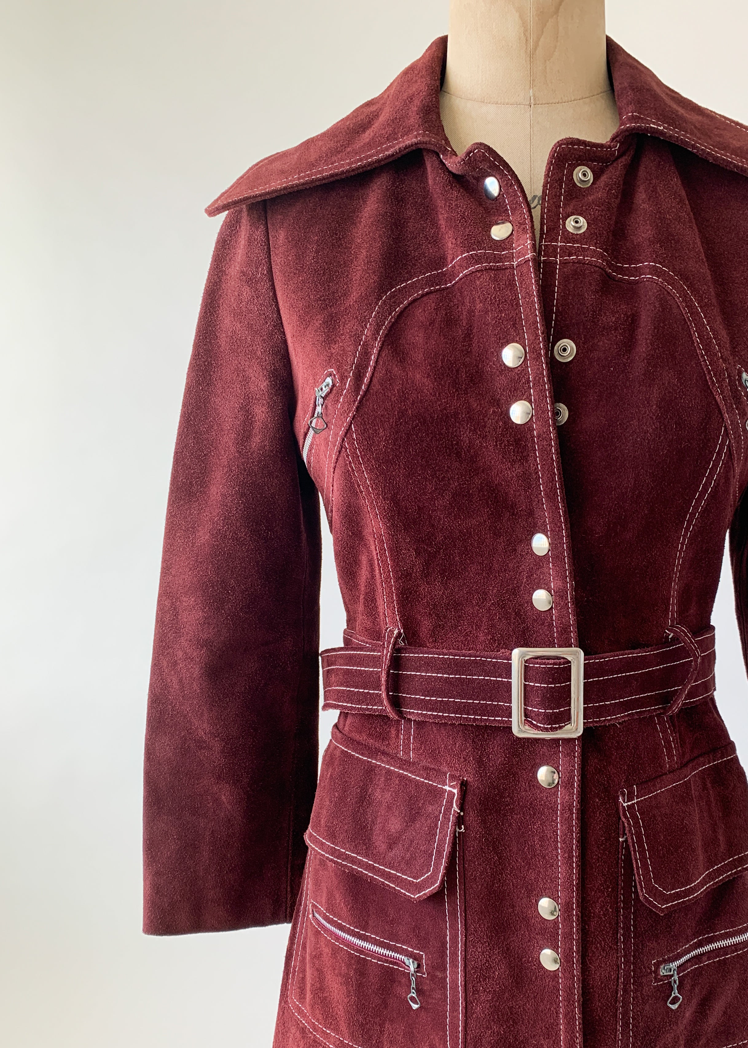 Vintage 1960s Biba Suede Coat