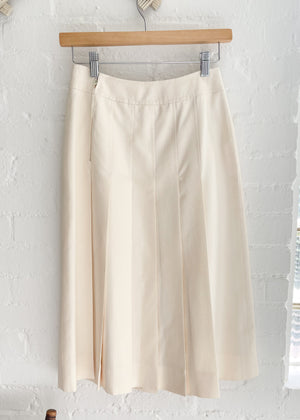 Vintage Celine Silk Pleated Skirt