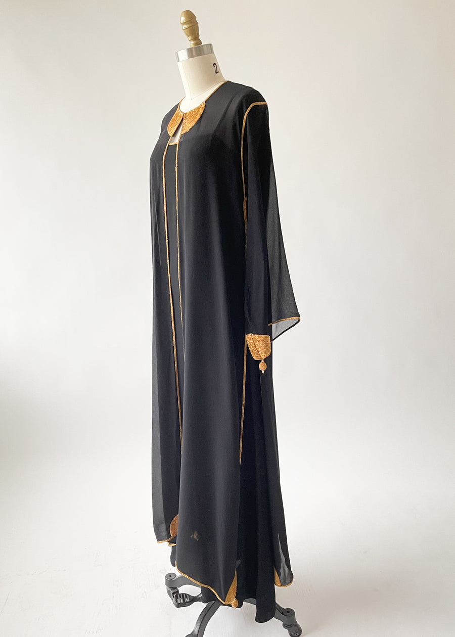 Vintage 1970s Lagerfeld Chloe Silk Dress and Overcoat