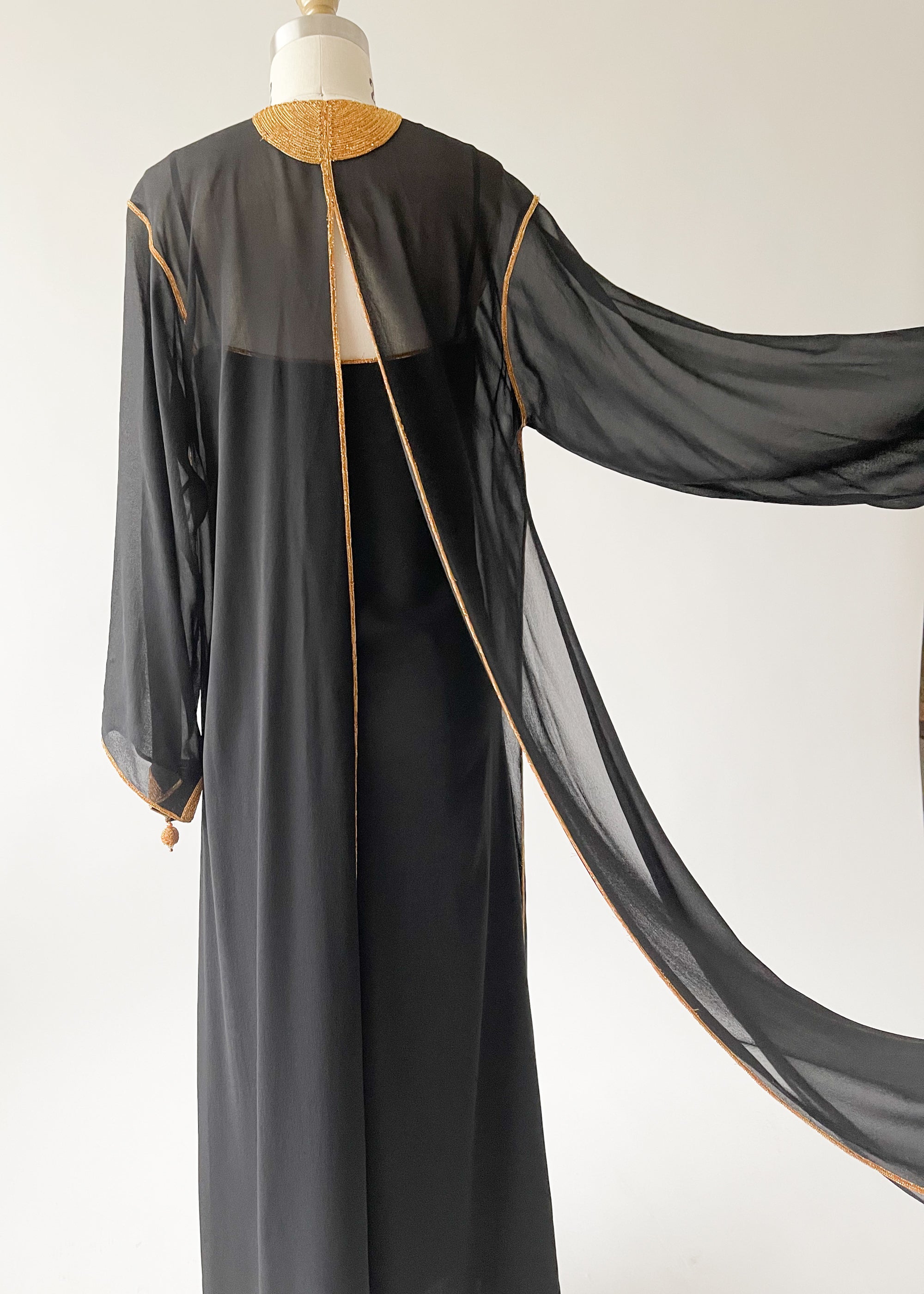 Vintage 1970s Lagerfeld Chloe Silk Dress and Overcoat