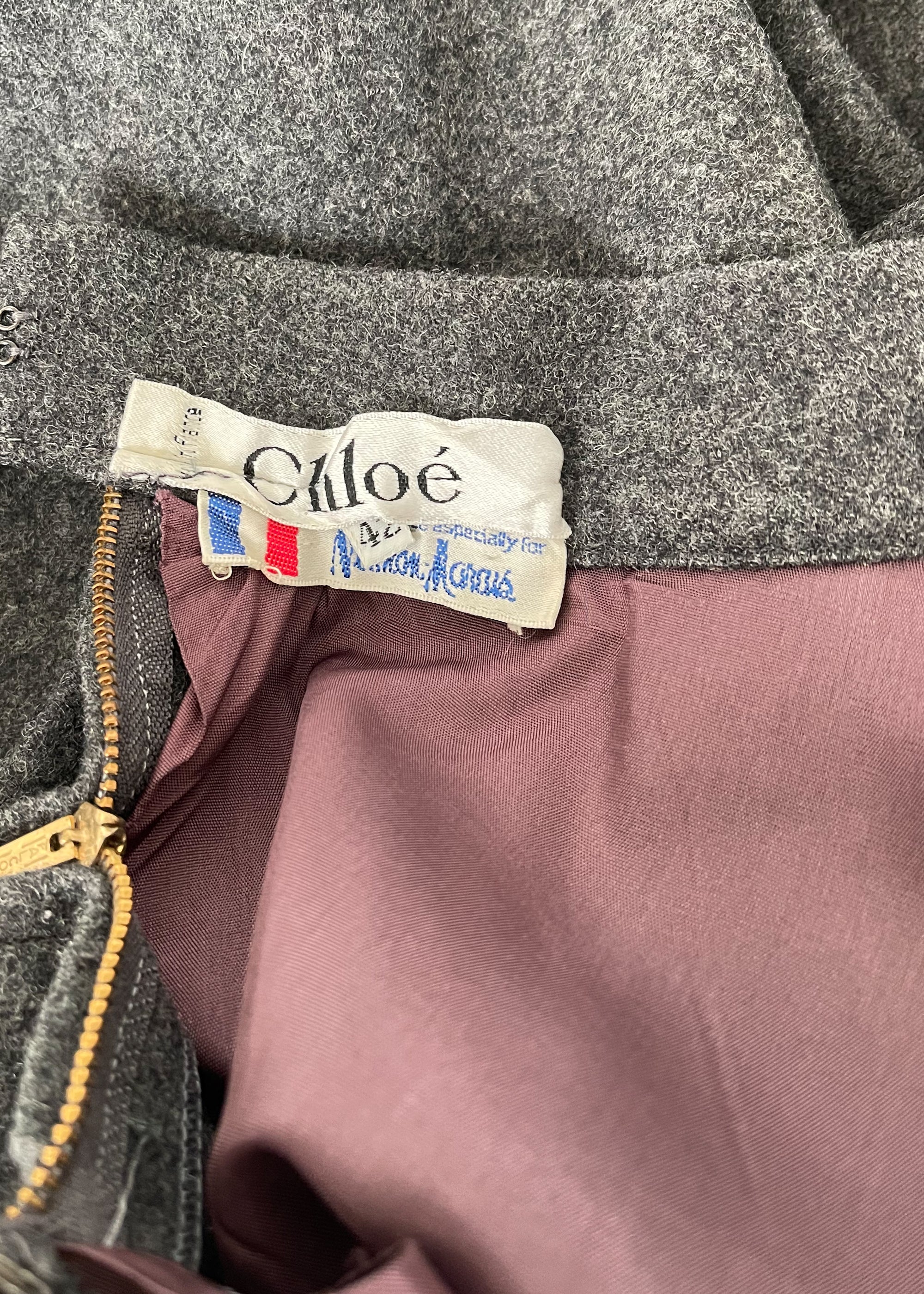 Vintage 1970s Chloe Wool Skirt