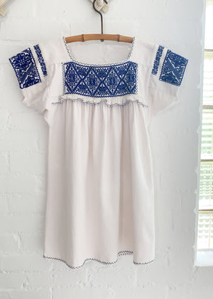 Vintage 1970s Mexican Embroidered Cotton Top