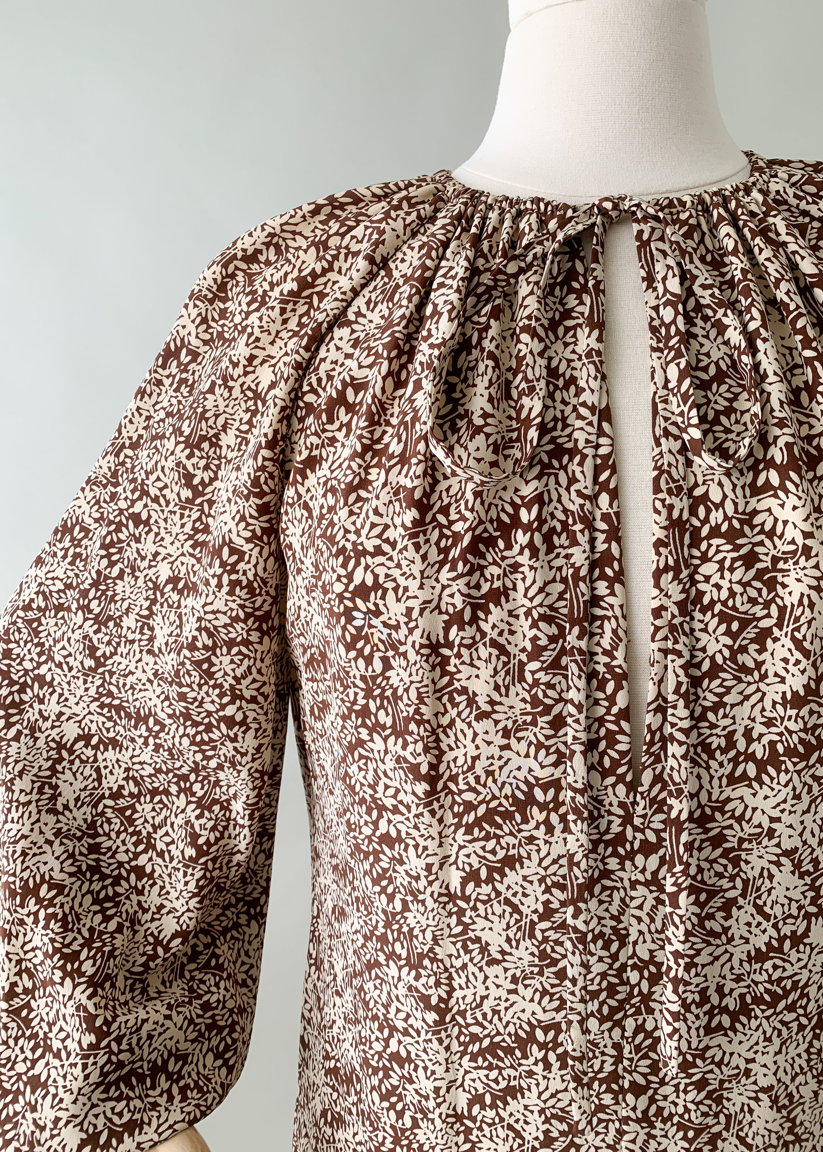 Vintage 1970s Galanos Silk Dress