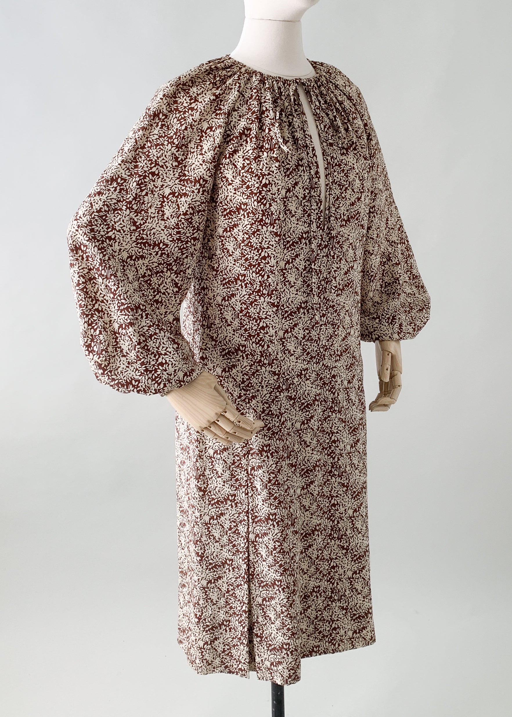Vintage 1970s Galanos Silk Dress