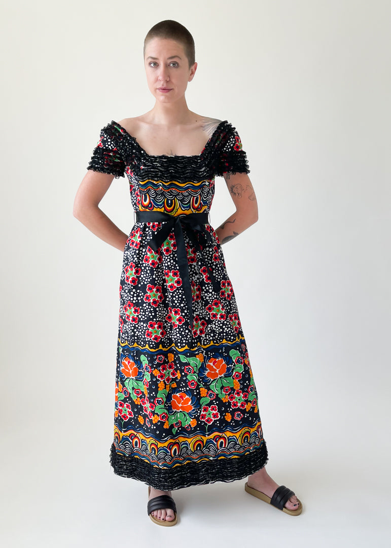 Vintage 1970s Geoffrey Beene Maxi Dress