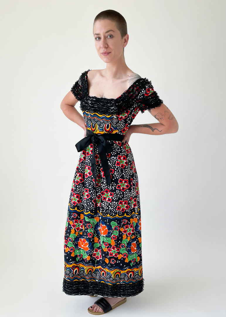Vintage 1970s Geoffrey Beene Maxi Dress