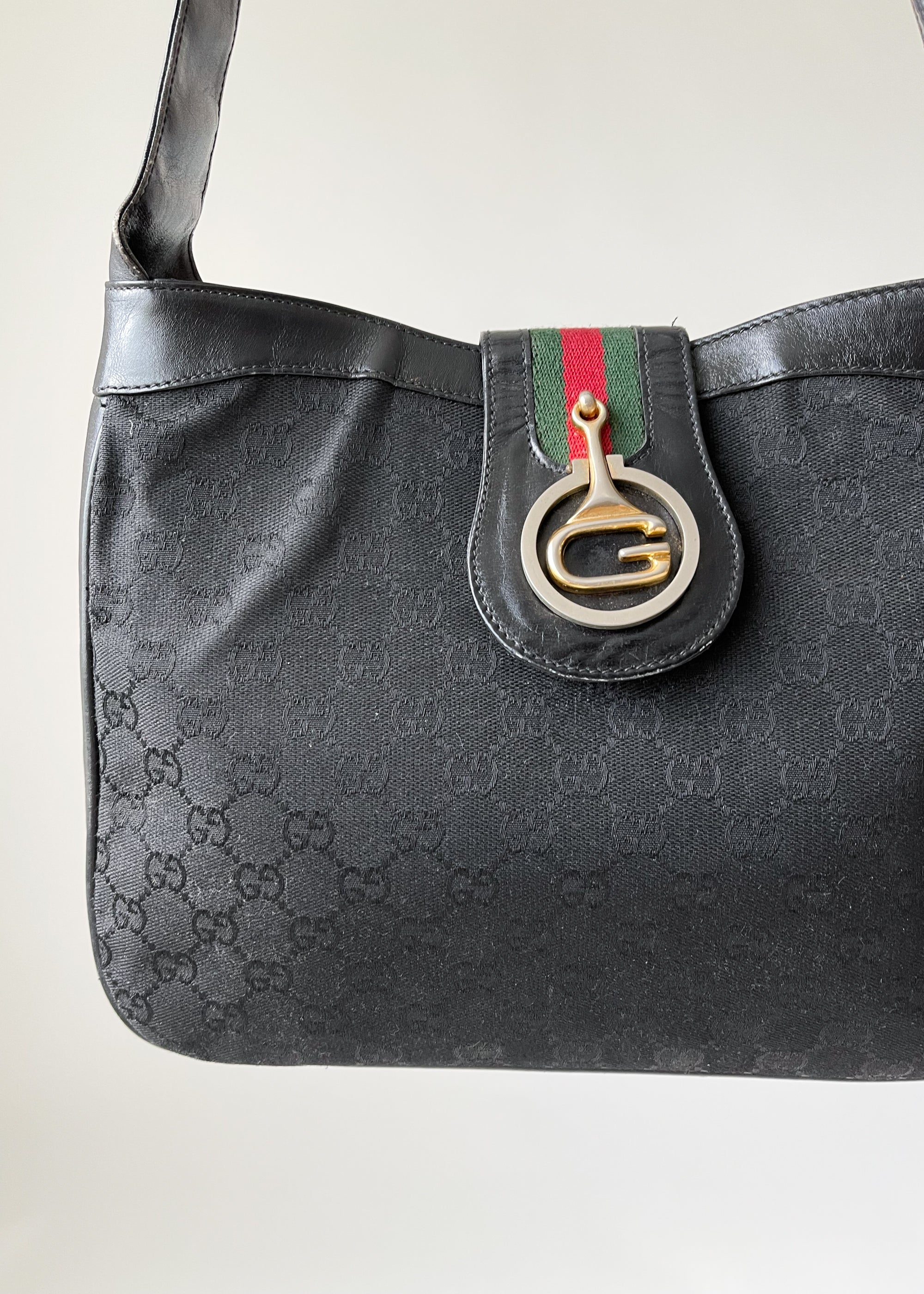 Vintage 1970s Gucci Canvas Logo Bag
