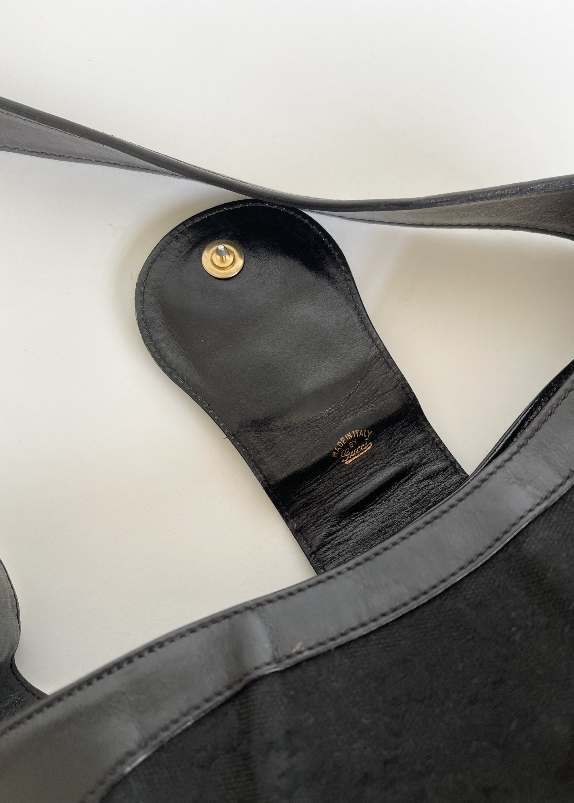 Vintage 1970s Gucci Canvas Logo Bag
