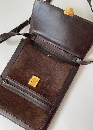 Vintage Gucci 1970s Suede Leather Shoulder Satchel – Recess