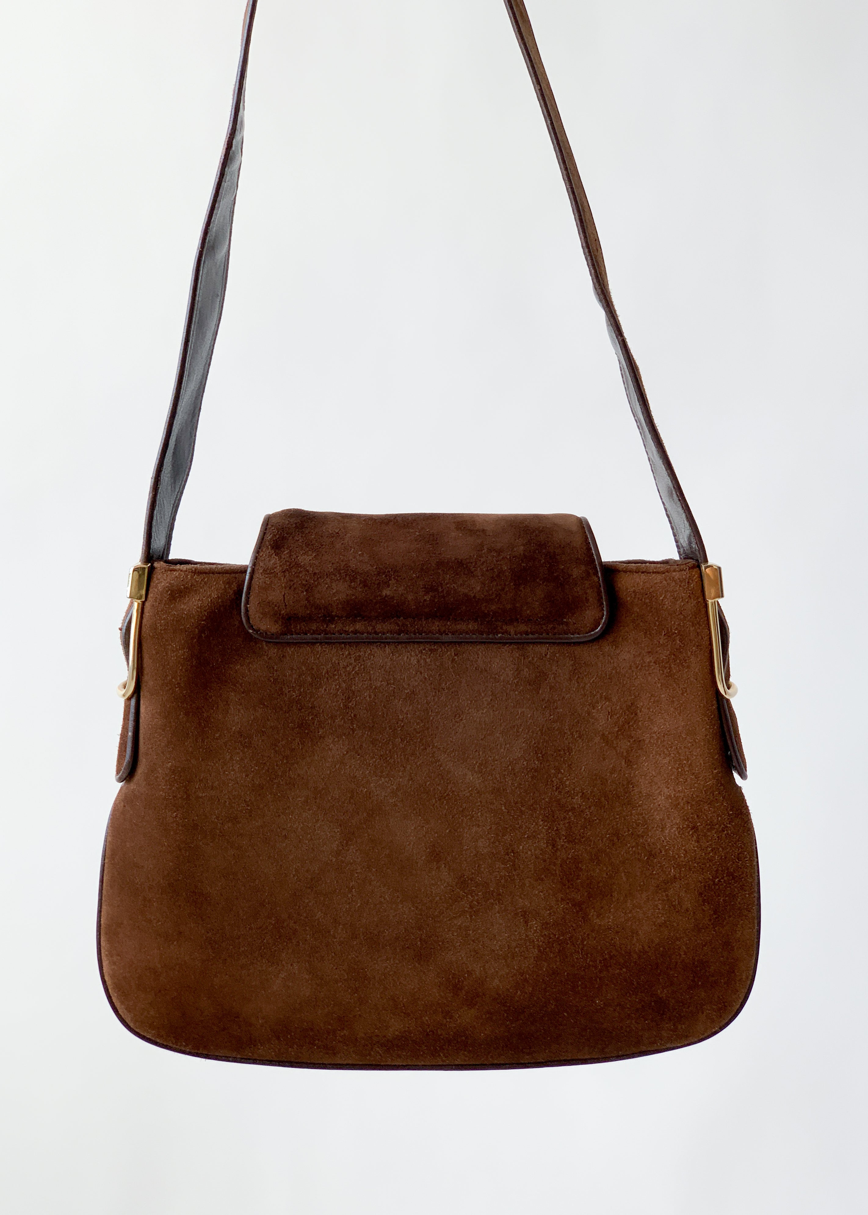 Vintage 1970s Gucci Brown Suede Purse