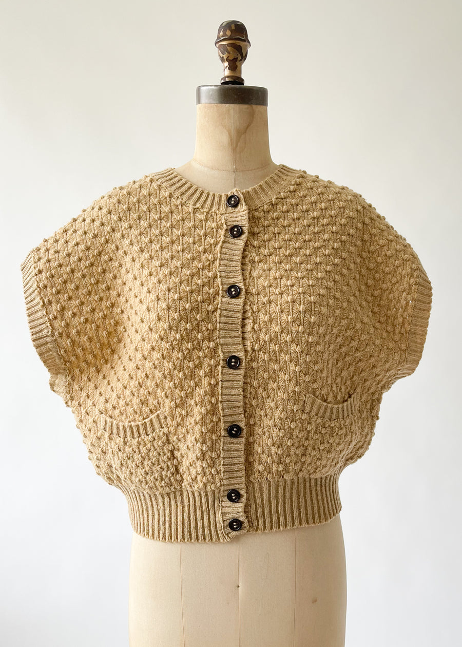 Vintage 1970s Gudule French Knit Vest