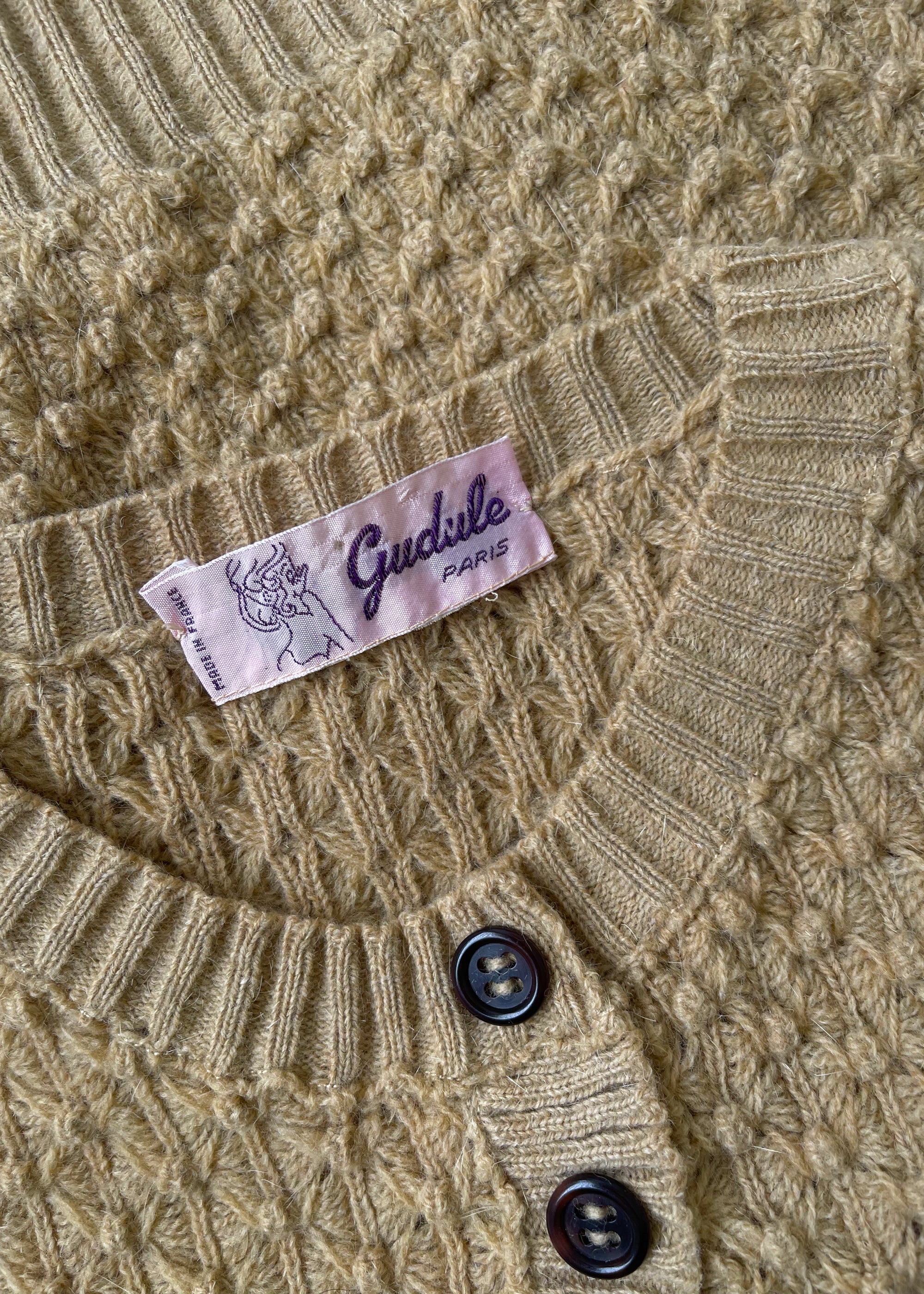 Vintage 1970s Gudule French Knit Vest