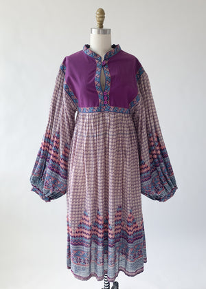 Vintage 1970s Indian Cotton Dress