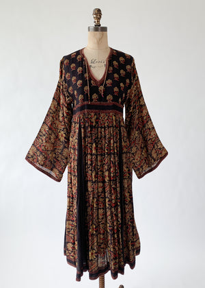Vintage 1970s Bansari Indian Cotton Dress