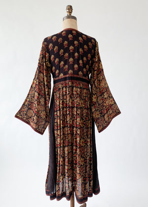 Vintage 1970s Bansari Indian Cotton Dress