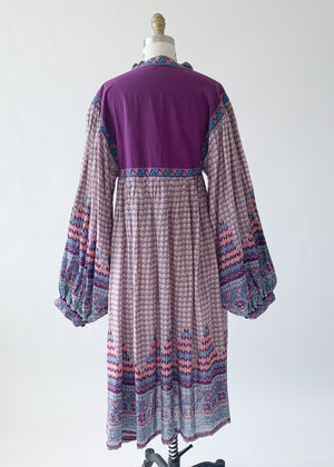 Vintage 1970s Indian Cotton Dress