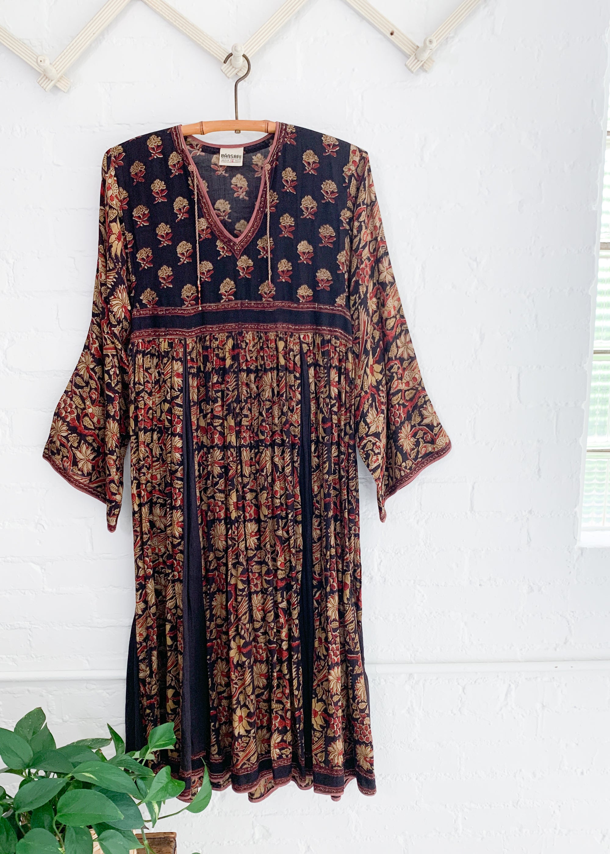 Vintage 1970s Bansari Indian Cotton Dress