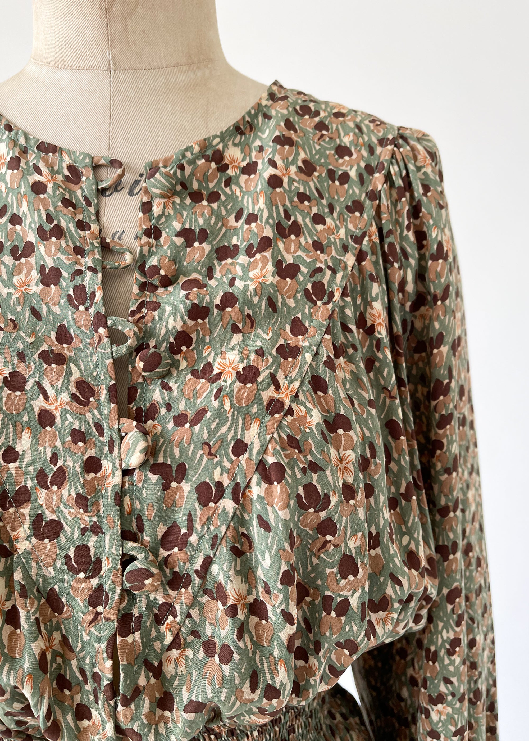 Vintage 1970s Jean Muir Silk Dress