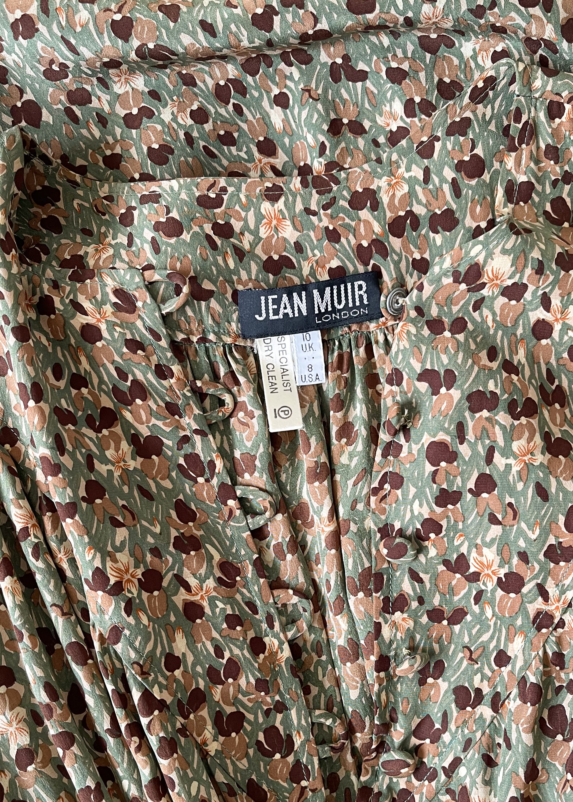 Vintage 1970s Jean Muir Silk Dress