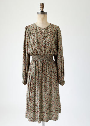 Vintage 1970s Jean Muir Silk Dress