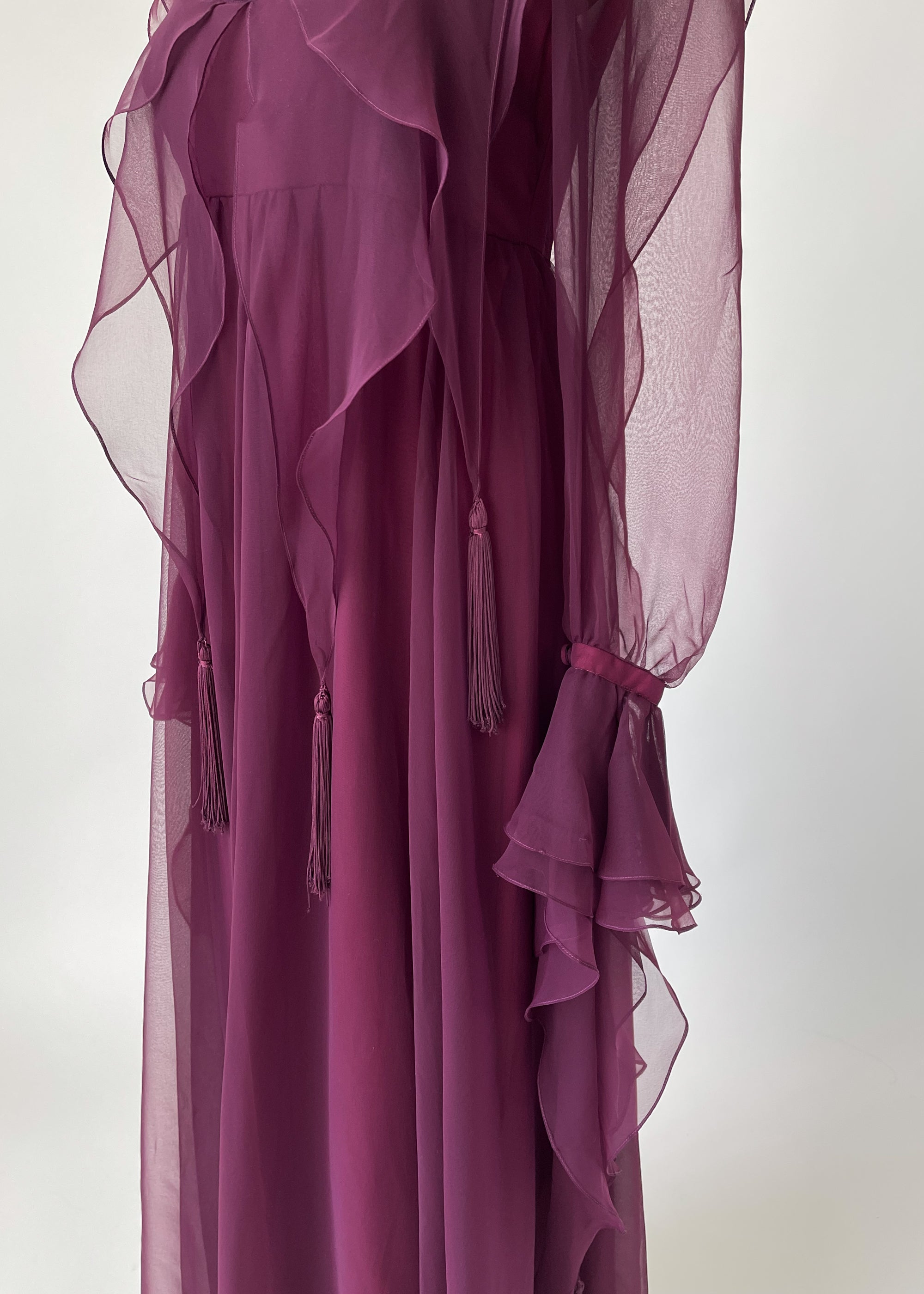 Vintage 1970s Jean Varon Chiffon Dream Dress