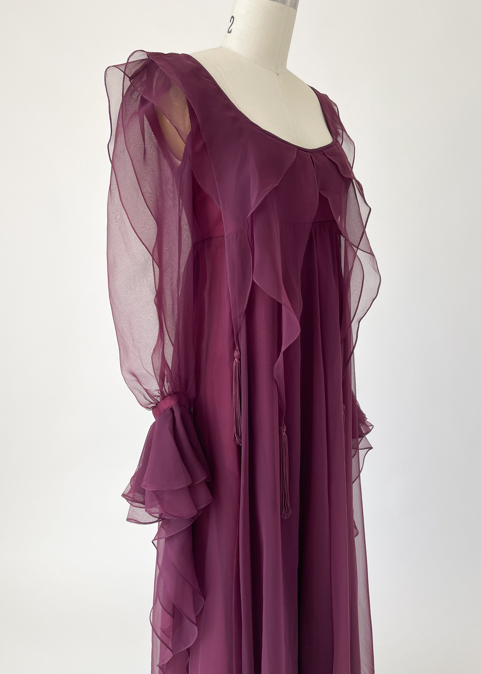 Vintage 1970s Jean Varon Chiffon Dream Dress - Raleigh Vintage