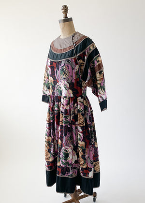 Vintage 1970s Kenzo Floral Dress