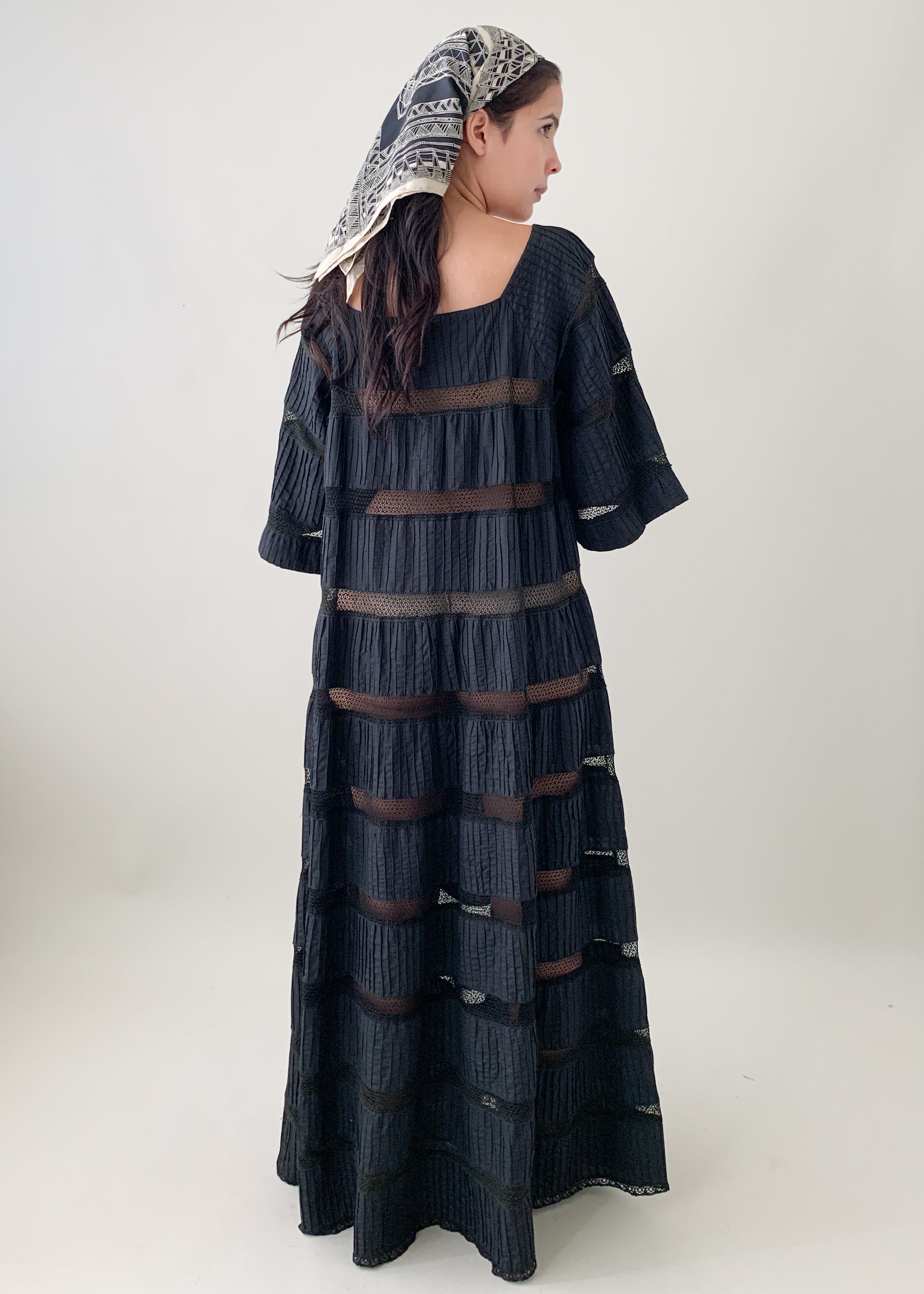 Vintage 1970s Mexican Cotton Maxi Dress