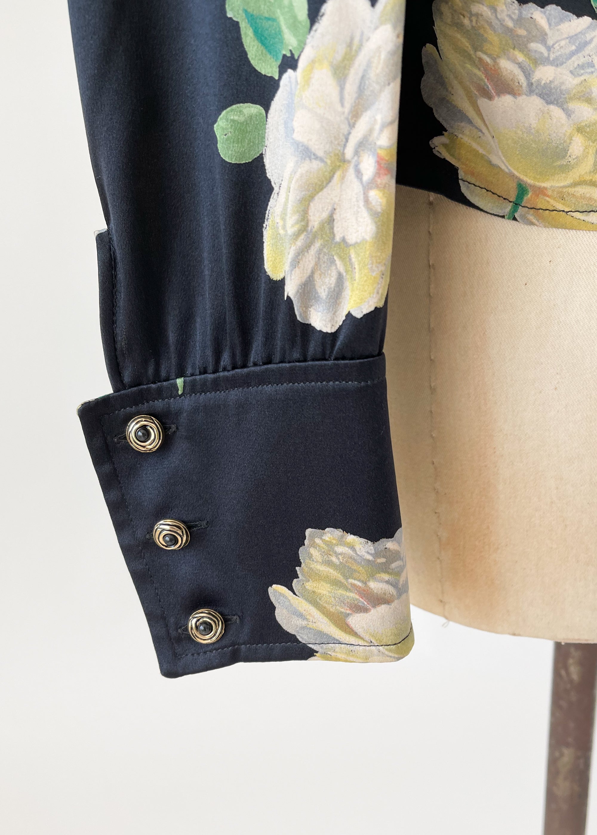 Vintage 1980s Ungaro Silk Floral Blouse