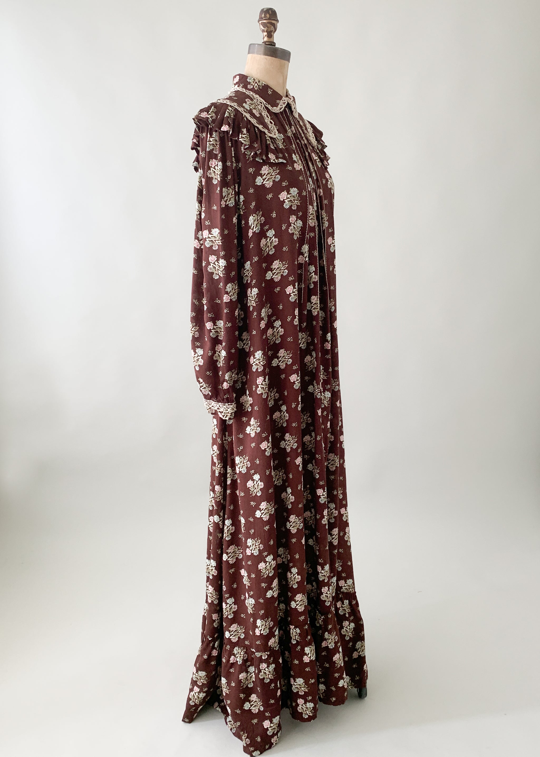 Vintage 1970s Victorian Style Dress