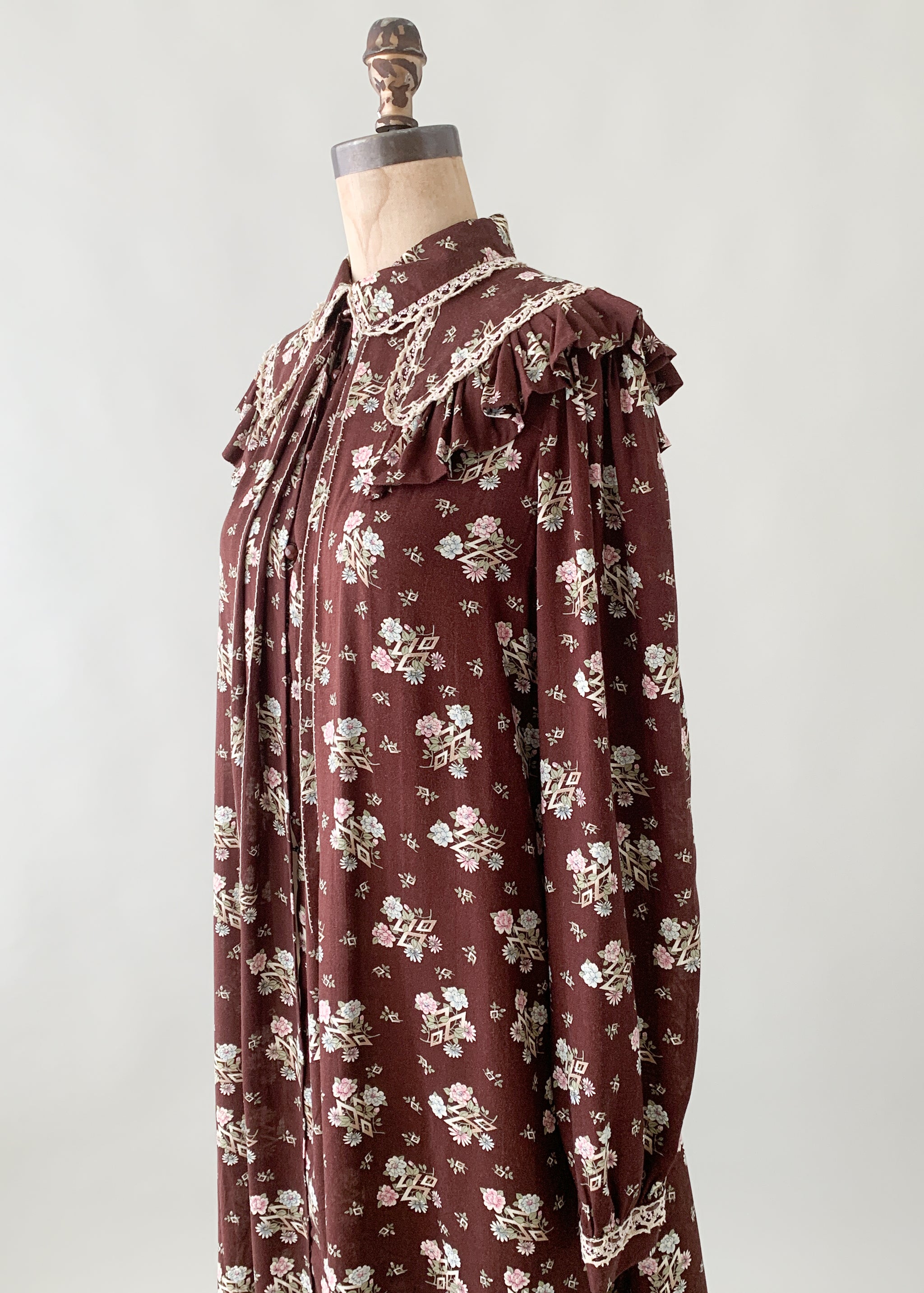 Vintage 1970s Victorian Style Dress