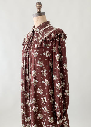 Vintage 1970s Victorian Style Dress
