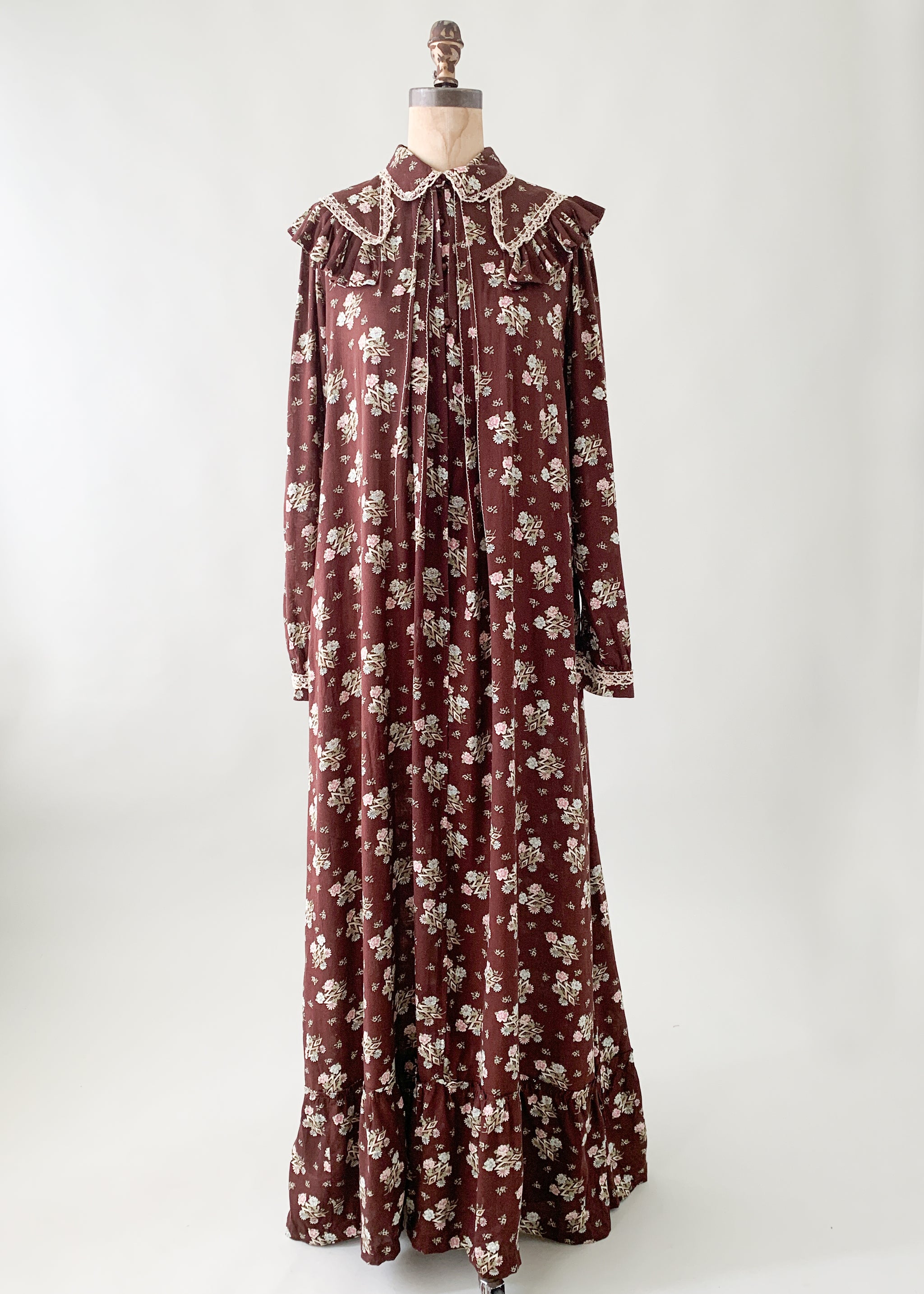 Vintage 1970s Victorian Style Dress