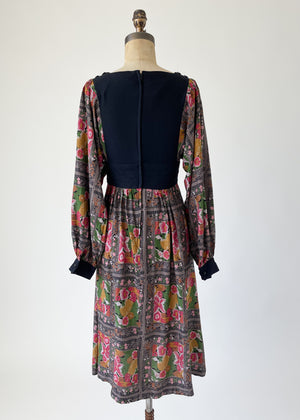 Vintage 1970s Wallis Floral Dress