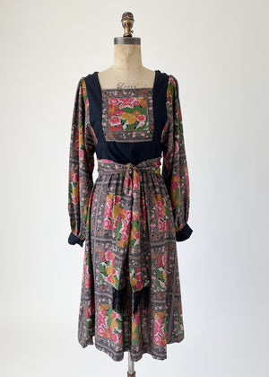 Vintage 1970s Wallis Floral Dress