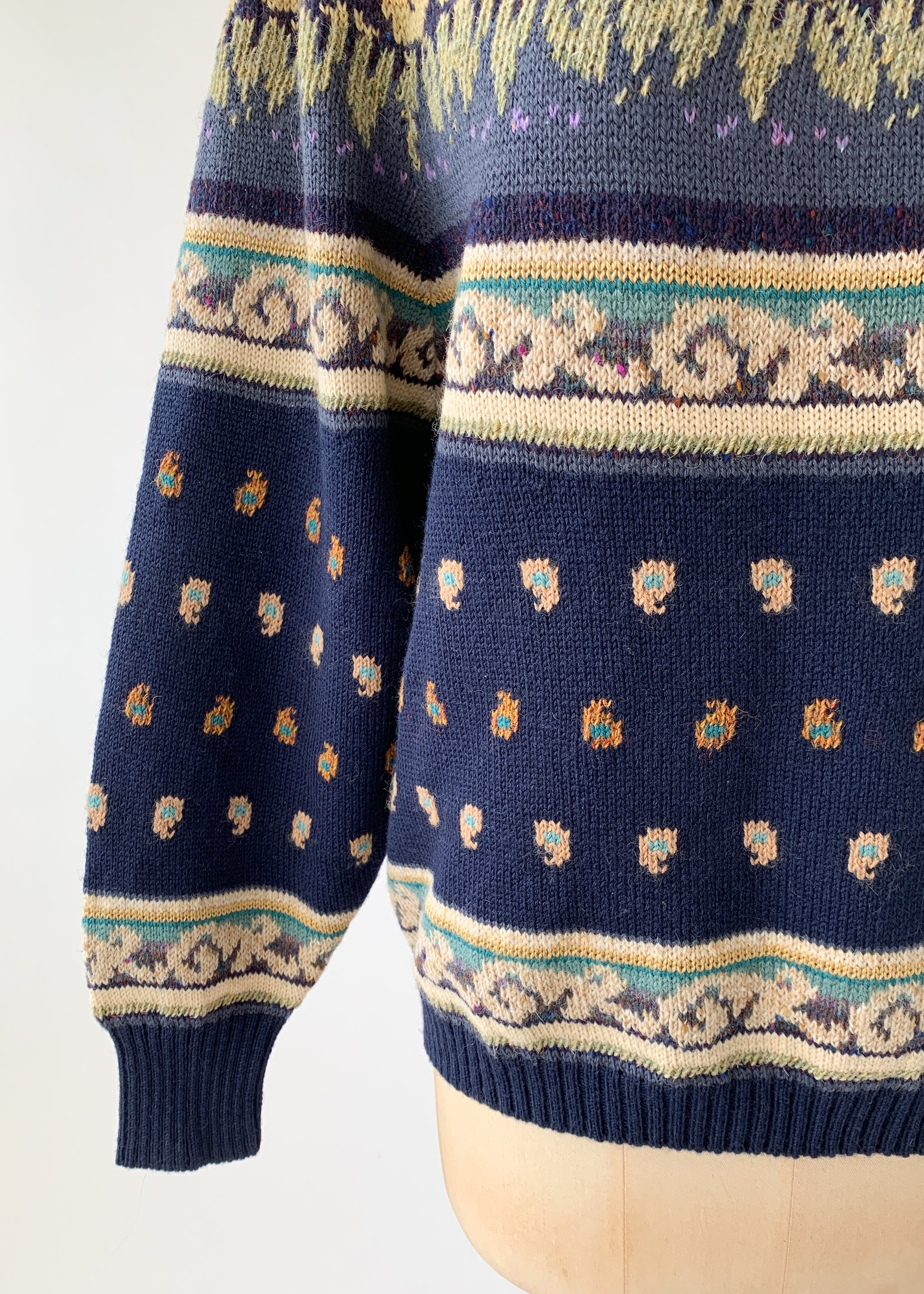 Vintage 1970s Welsh Handknit Sweater