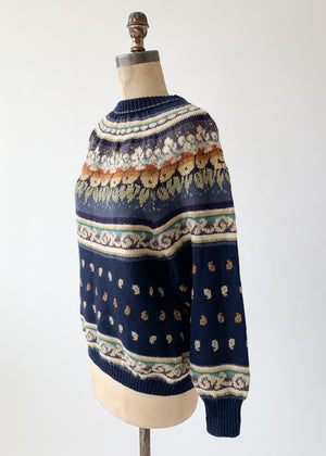 Vintage 1970s Welsh Handknit Sweater