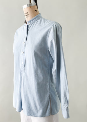 Vintage 1970s Yves Saint Laurent Chambray Shirt