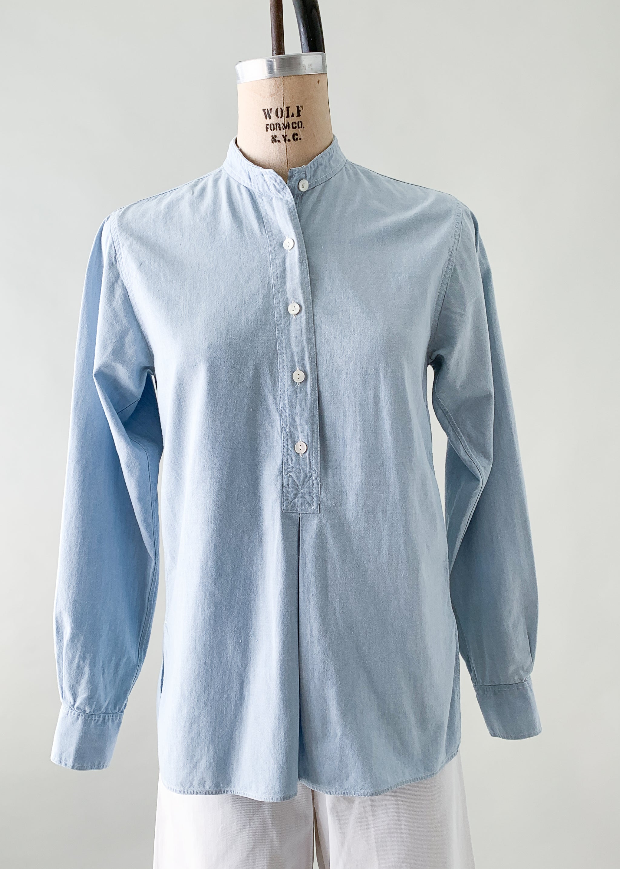 Vintage 1970s Yves Saint Laurent Chambray Shirt