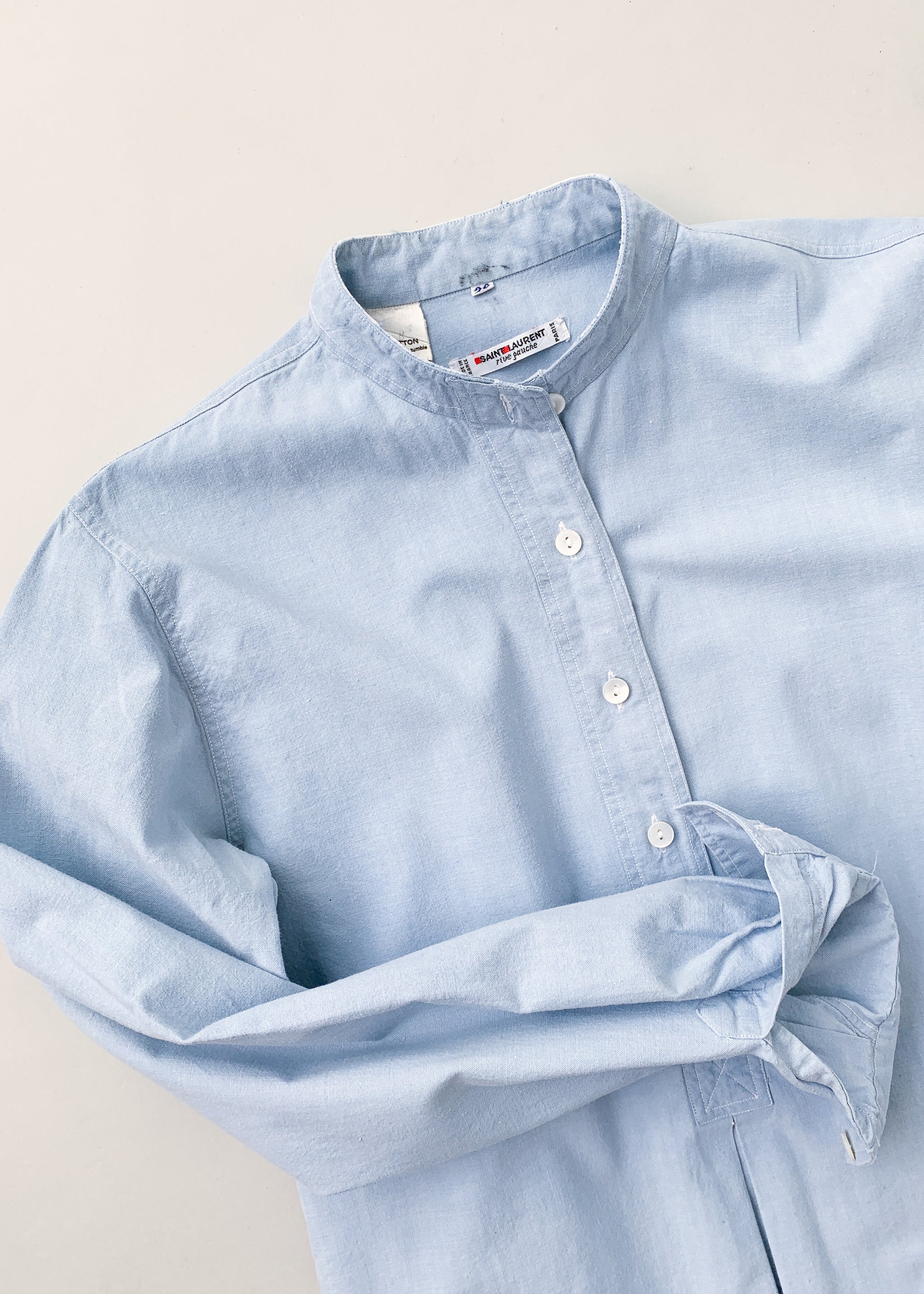 Vintage 1970s Yves Saint Laurent Chambray Shirt